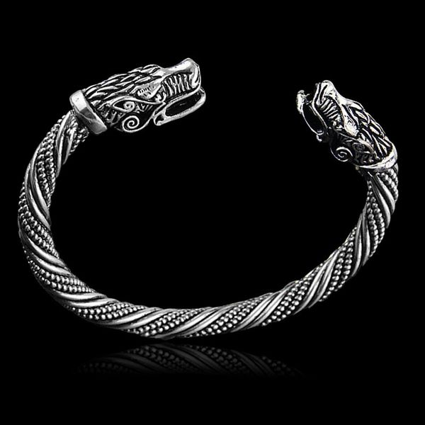 

teen wolf head bracelet indian jewelry fashion accessories viking bracelet men creative bracelet 224, Black