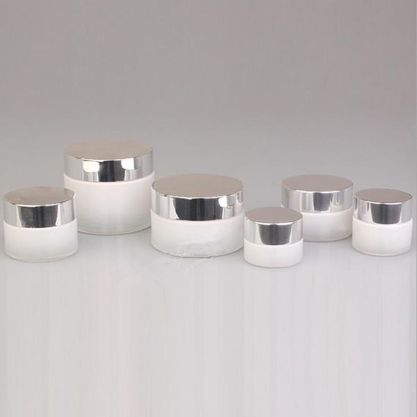 

5g 10g 15g 20g travel mini cream glass jar clear glass container with silver cap cosmetic packaging fast shipping f20173683