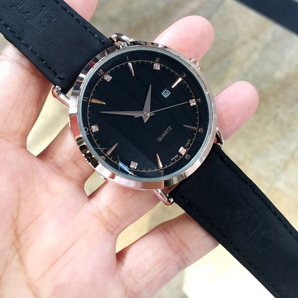 

Мода Марка наручные часы высокое качество для мужчин Кожаный ремешок кварцевые д