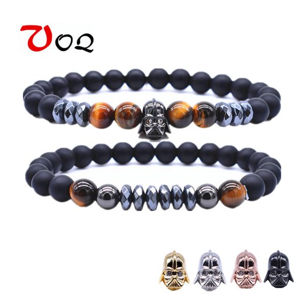 

2 pcs/set strand bracelet set copper pave zircon black natural stone bracelet men jewelry pulseira masculina