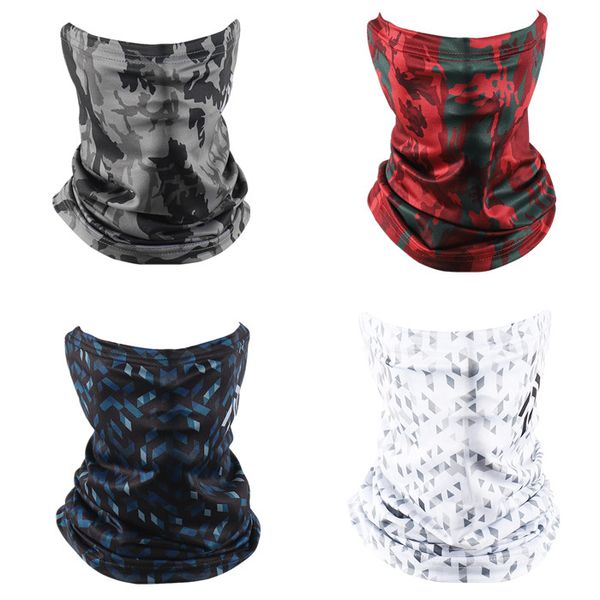 

2018 new sun protection windproof warm multifunctional square scarves outdoor bicycle headwear seamless magic fishing scarf, Black;white