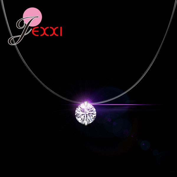 

giemi factory prclear crystal cubic zircon new arrival 925 sterling silver necklace women girls summer jewelry