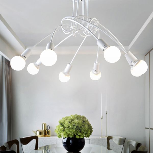 Großhandel Amerikanische Schmiedeeisen LED Deckenleuchten Wohnzimmer Moderne E27 Deckenleuchte Dekoration Home Beleuchtung Weiß Schwarz Lampen Von ... Großhandel Amerikanische Schmiedeeisen LED Deckenleuchten Wohnzimmer Moderne E27 Deckenleuchte Dekoration Home Beleuchtung Weiß Schwarz Lampen Von ...
