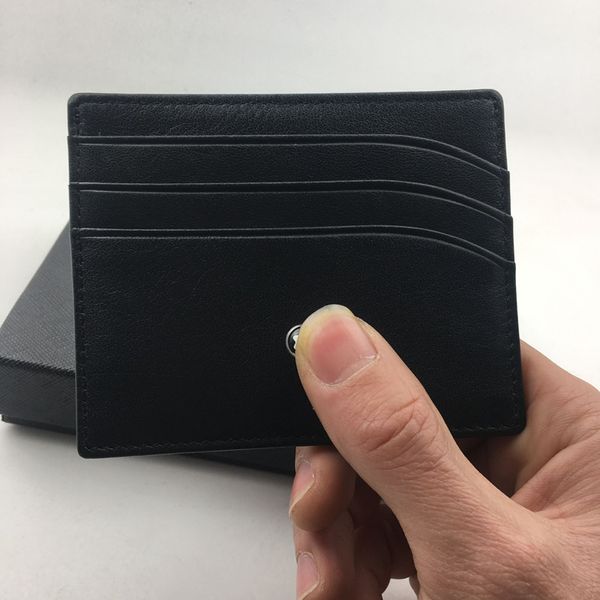 

Классический черный натуральная кожа кредитной карты держатель кошелек верхнего качества Thin банка ID Card Case Star MB Дизайнер монет Карманный сумка Малый Кошельки