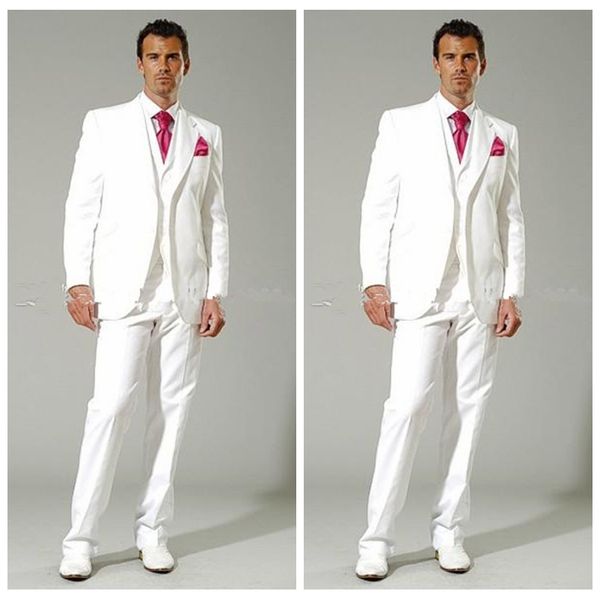 Acheter 2019 Custom Vintage Vintage Smokings Blanc Groomsman Groomsman Meilleur Homme Blazer Hommes De Mariage Costumes Daffaires Tenue De Soirée