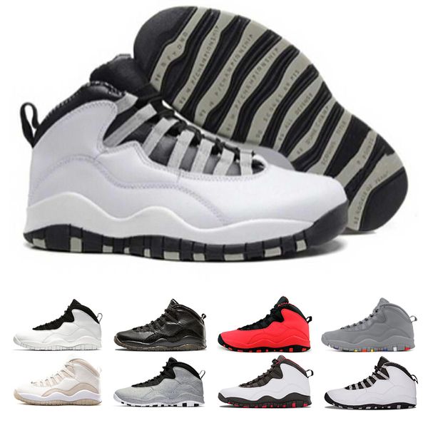 

designer shoe 10 10s cement mens basketball shoes i'm back black white blue red men athletic sport sneakers trainer drop shipping, White;red