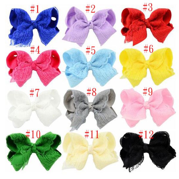 

Whole aler knot centre baby lacegirl olid gro grain ribbon hair bow with alligator clip pure color hair band cp ia item