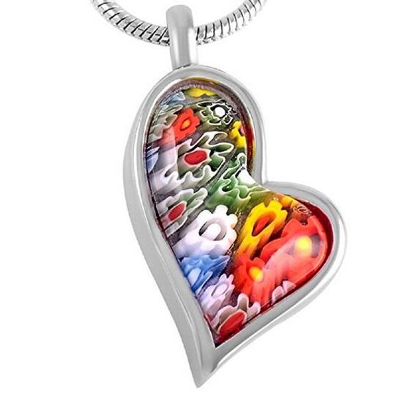 

wholesale customization can open heart-shaped cake stainless steel necklace to commemorate pet dog cremation urn funeral jewelry pendant, Silver