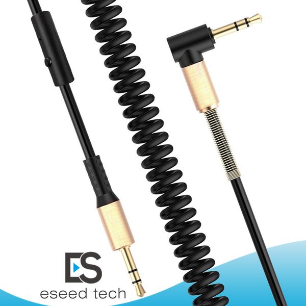 Spiral-Stereo-Audiokabel, 3,5 mm Stecker auf Stecker, Universal-Aux-Kabel, Hilfskabel für Auto-Bluetooth-Lautsprecher, Kopfhörer, Headset, PC-Lautsprecher, MP3