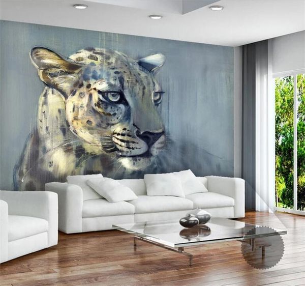 Gratuit Images Acheter 8d Papel Leopard Animaux Murales 3d Animal Papier Peint actualisé salutations