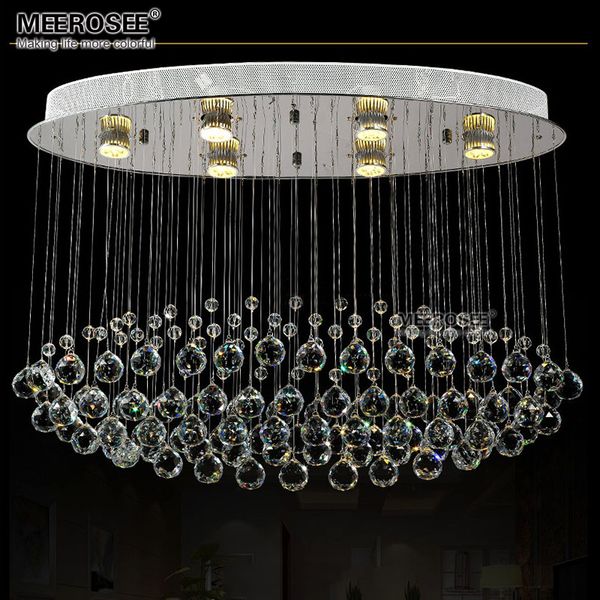 

oval crystal light fixture ceiling mounted living room bedroom lamp lustres de cristals home lighting