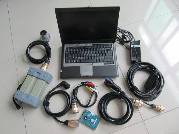 Hochwertiger Scanner MB Star C3 Pro Diagnose -Tool mit fünf Kabeln SSD Supergeschwindigkeit D630 Laptop 4G -Auto- und LKW -Scanner 12V 24 V Full Set Ready to Use