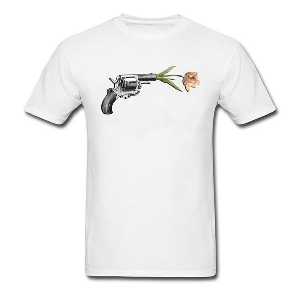 

men's t-shirts gun n rose cotton short sleeve tees slim fit party amazing t shirts hip hop punk style tee drop, White;black