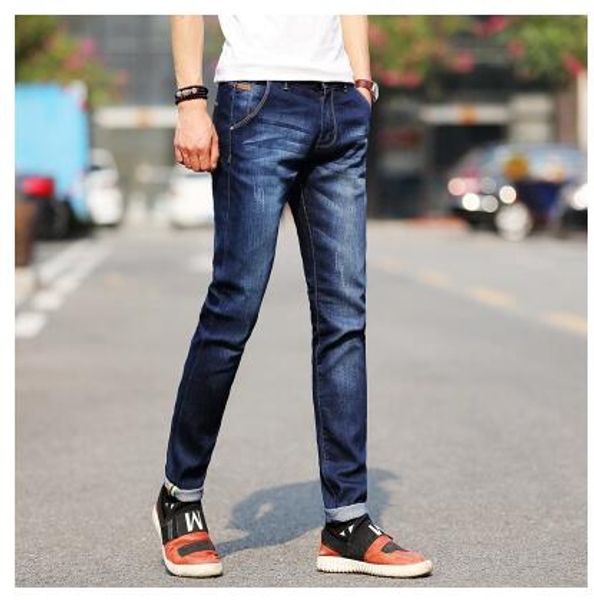 

Pencil Pants Men Jeans Black Blue Stretch Denim Slim Fit Men Jean For Man Pants Trousers Jeans Asian Size Slim
