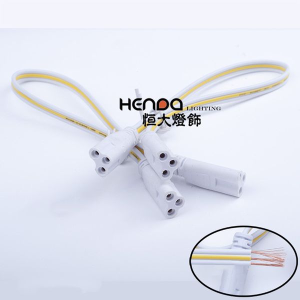 

LED Bracket Light Connector Double Head Plug Wire 30cm 50cm 100cm All Copper Wire T5 Connecting Wire