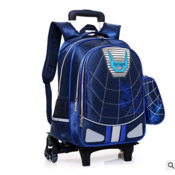 

student school trolley backpack bag for boy boy's school bag with wheels kid's rolling luggage wheeled backpack for children