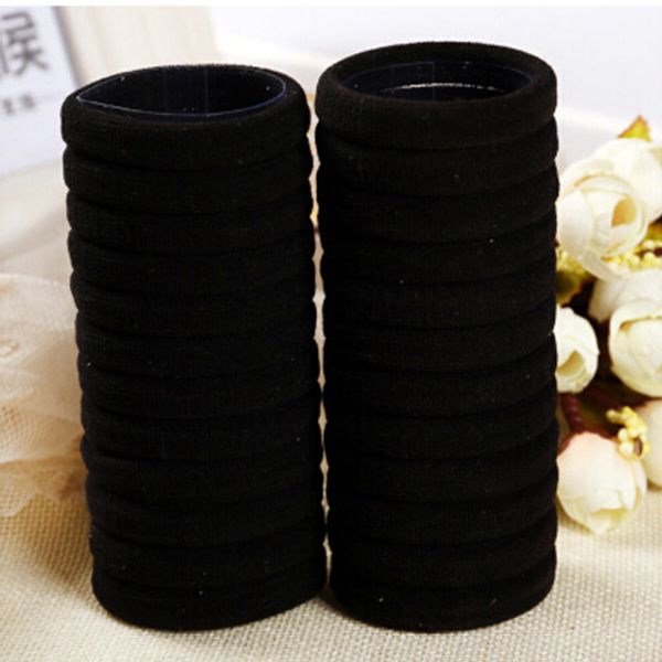 

300pcs hairdressing tools black rubber band hair ties/rings/ropes gum springs ponytail holders hair accessories elastic hair band