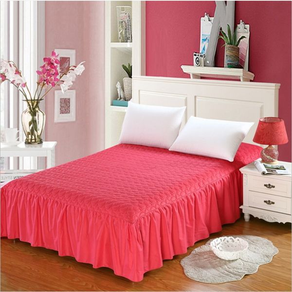 

pure color bed skirt 100% cotton bed skirt thicken cover sheets bedspread size 120*200/150*200/180*200