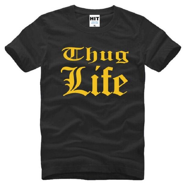 

thug life tupac 2pac printed t shirts men summer style short sleeve o-neck cotton men's t-shirt fashion rock rap mens tees, White;black