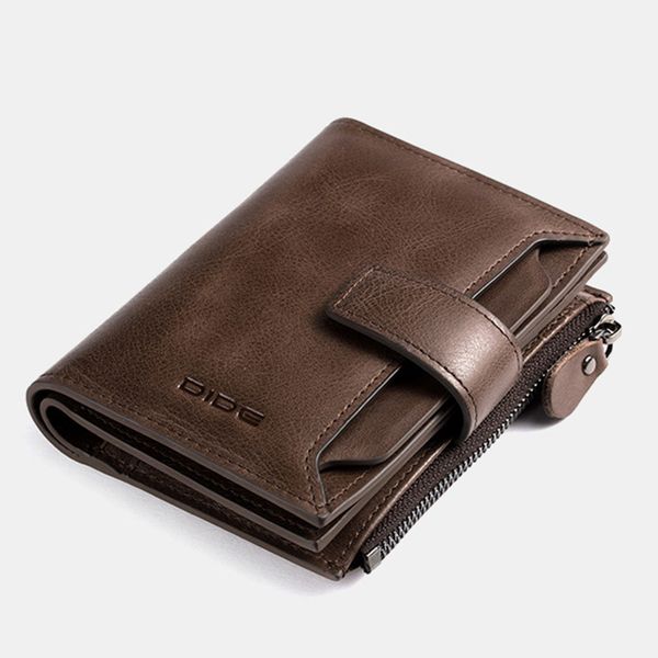 

brand classic style genuine leather men wallets short men coin purse male carder holder organizer wallet gift high quality, Red;black