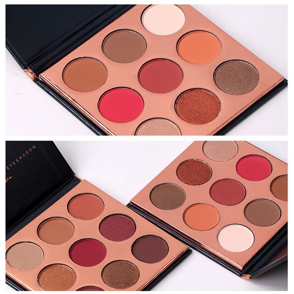 

beauty glazed long-lasting eye shadow easy to wear eyeshadows natural matte shimmer natural makeup palette 9 colors