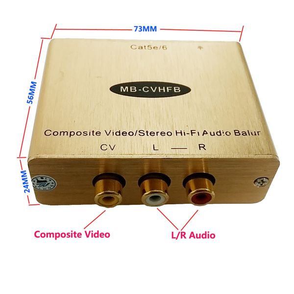 

stereo audio video balun rca av balun analog rca extender over cat5e/6(one pair