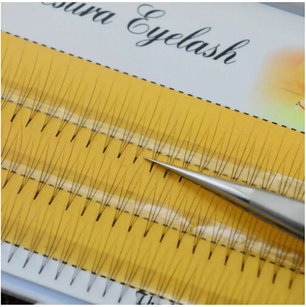 

wholesale new silk eyelash 0.07 c curl 3d 6 d individual eyelash soft black fake false eye lashes