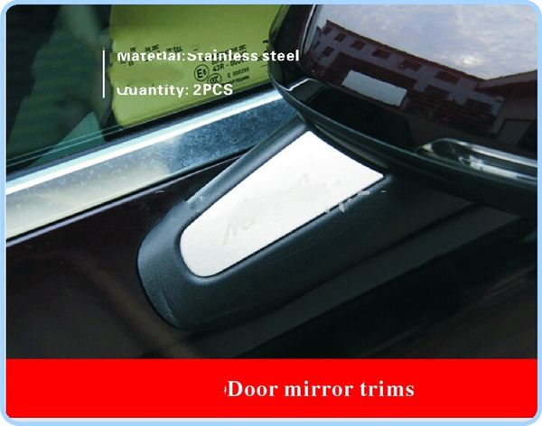

stainless steel 2pcs side door mirror trims, pillar bright wisp,paillette for porsche macan 2014-2017