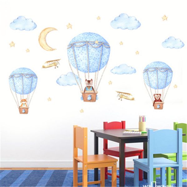 Bulk Cartoon Hot Air Balloon Wall Sticker Wallpaper Wall Picture