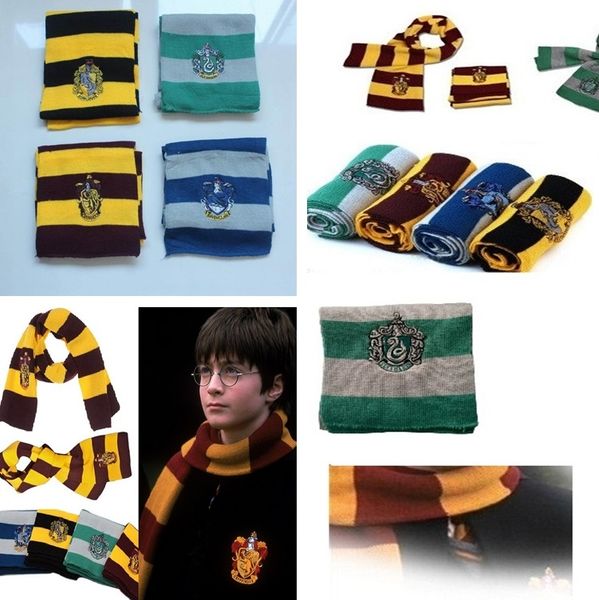 

new harry potter scarves school gryffindor ravenclaw hufflepuff slytherin badge scarves for women men potter fans fashion gift winte scarf, Blue;gray