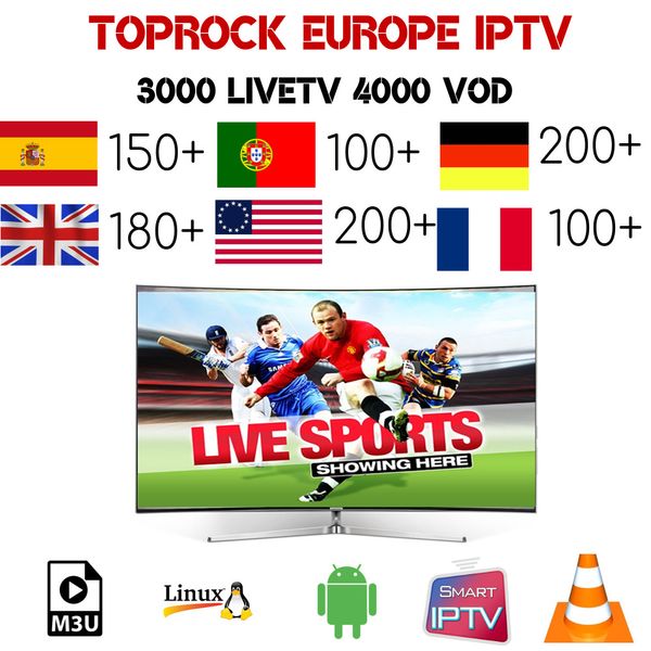 

Europe IPTV subscription Spain UK Portugal Germany France Italy USA Canada IPTV For Smart TV M3U Enigma2 mag Android TV box