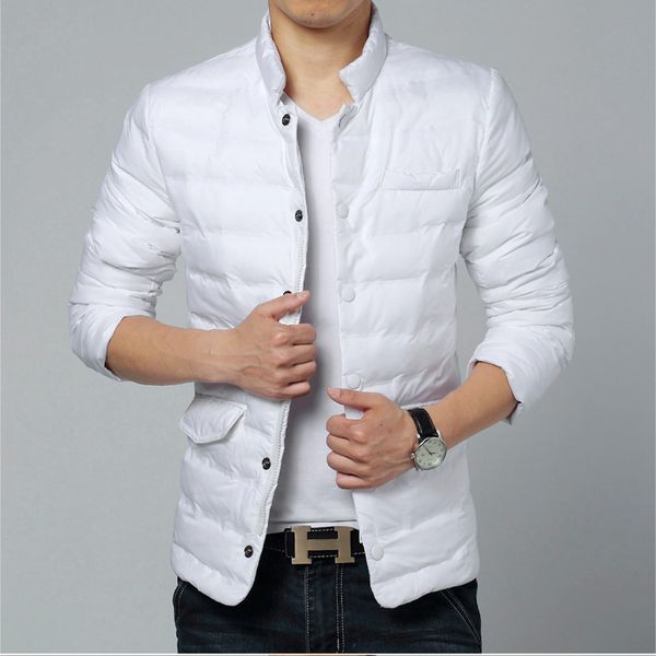 

5xl 6xl plus size clothing winter jacket men warm causal parkas cotton stand collar winter jacket male padded overcoat outerwear, Black