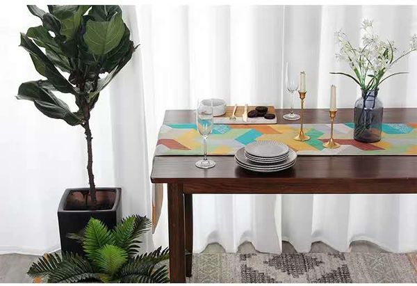 Geometry Graffiti Colorful Top Level Table Runner Fashion Soft Bed