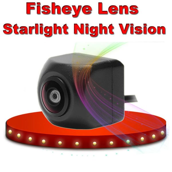 Su geçirmez HD 170 Derece MCCD Fisheye Lens Starlight Gece Görüş Araba Ters Yedekleme Dikiz Kamera CCTV Park Kamera Sistemi