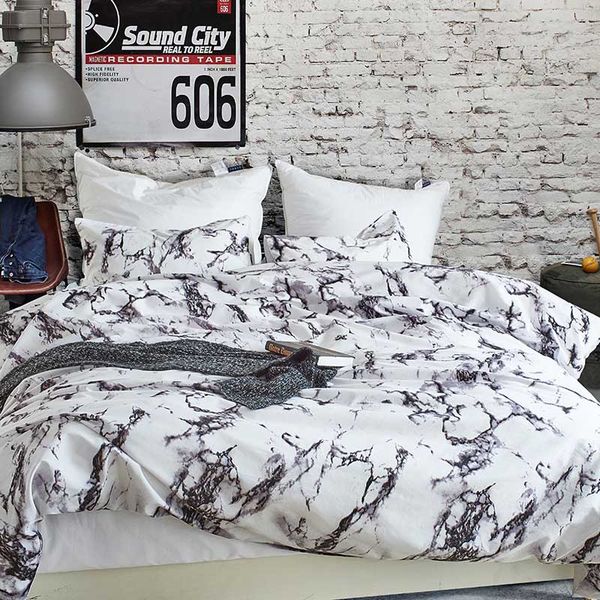 

marble printing bedding set microfiber bed duvet cover set modern style coverlets home l bedclothes home textile