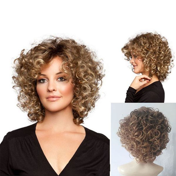 14 Inches Women Fashion Wig Fluffy Hair Styles Curly African