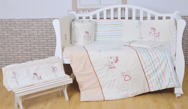 100 Cotton Baby Bedding Set White Crib Bedding Set White