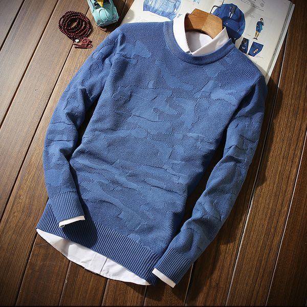 

direct selling men's autumn and winter sweater thin round neck knitting pullover sueter hombre mens cardigan, White;black