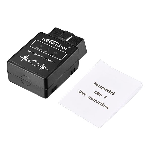 

konnwei kw912 elm327 elm 327 bluetooth obd2 scanner for android phone read clear error engine code reader obd ii diagnostic tool