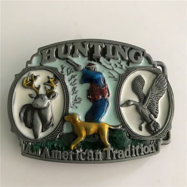 

1 pcs an american tradition hunting cowboys belt buckle woman man jeans jewelry accessories metal belt head, Slivery;black