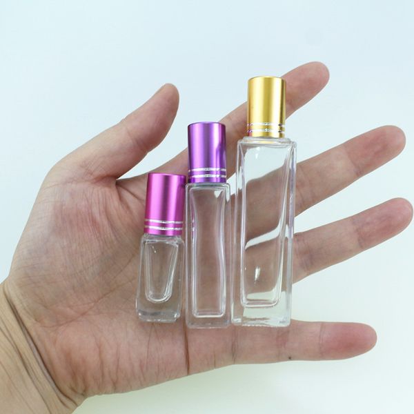 

3ml 7ml 10ml mini glass roll on bottle with glass roller small essential oil roller-on sample bottle fast shipping f1534