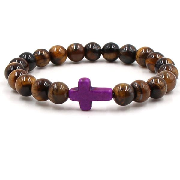 

tiger eye stone bracelets & bangles natural stone bracelet cross bracelet, Black