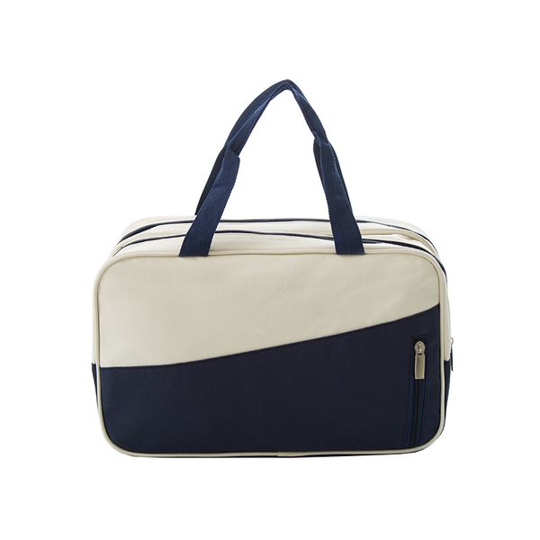 

waterproof nylon summer beach bag 2 compartment wet and dry depart zipper portable handbag