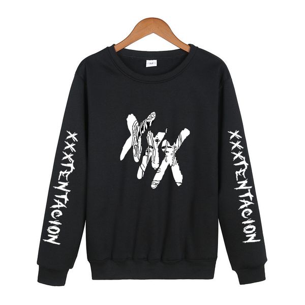 

xxxtentacion hoodies sweatshirt men women casual pullover streetwear sudadera hombre hip hop funny print hoodies 7 colour, Black