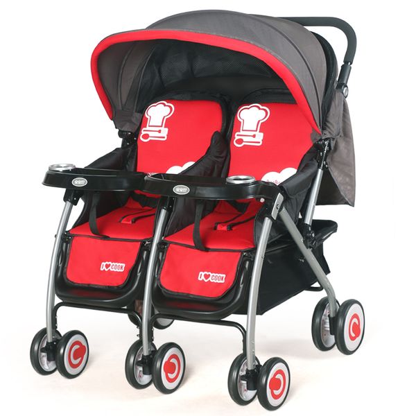 

baby stroller, twins trolley, foldable two way sitting and lying baby stroller