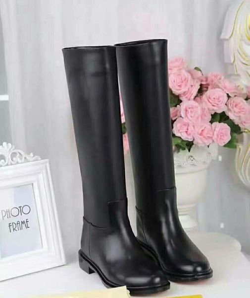 

2018 new fashion women over the knee boots high heel patent leather pointed toe lady botas shoes, Black