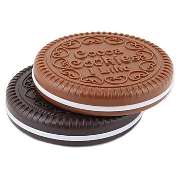 

cute cookie shaped design mirror makeup chocolate comb