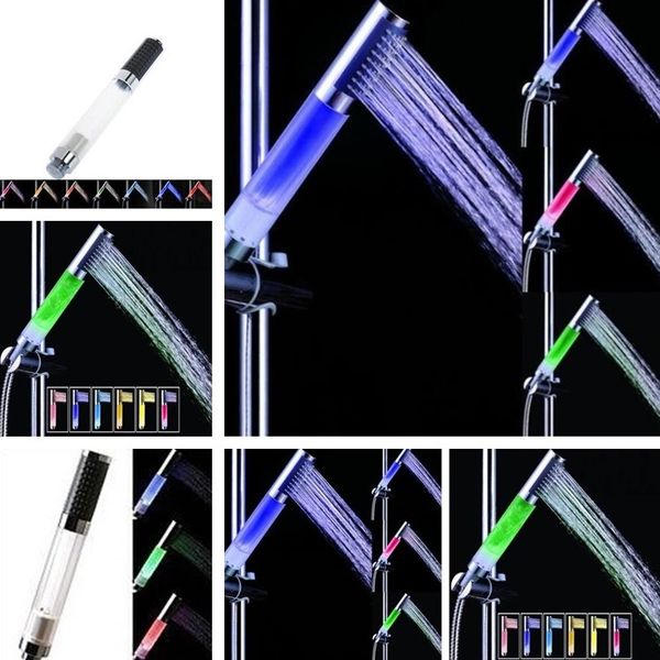 

new style selling led luminous shower head temperature control three color seven color conversion shower faucet led shower nozzle t7i245