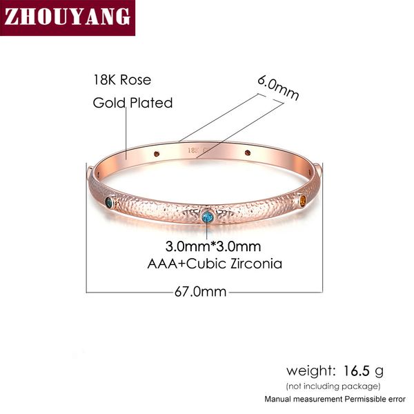 

bangle for women simple style made with genuine austrian crystals 3 color fashion jewelry party gift b031 b032 b034 zhouyang, Black