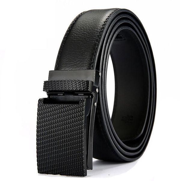

belt male 100% genuine leather strap belts for men automatic buckle black belts cummerbunds cinturon hombre, Black;brown